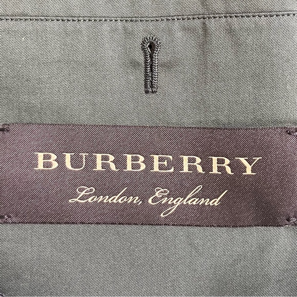 Burberry Prorsum Re-Issued Unisex Waxed Khaki Cotton Gabardine Car Over Coat L - Picture 10 of 11